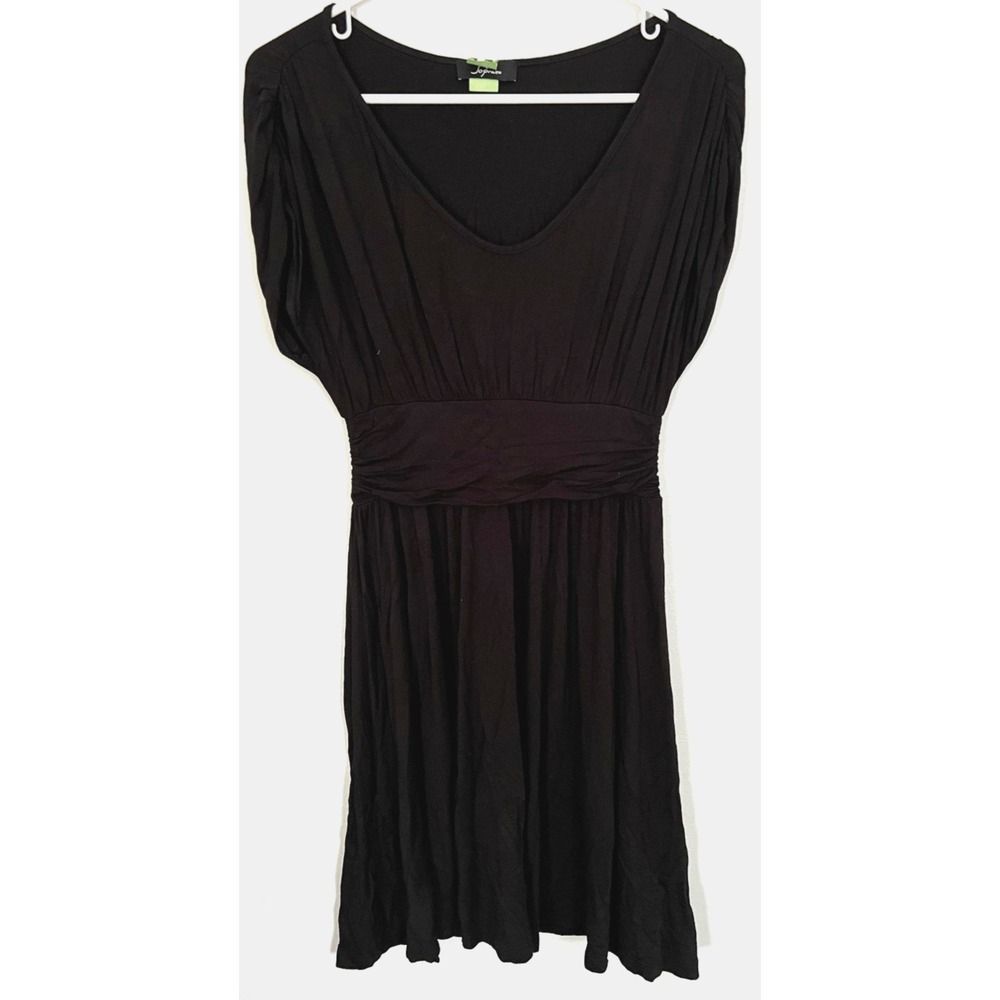 Soprano Dress Womens S Black Fit & Flare Scoop Neck Empire Waist Made in USA